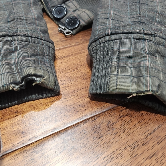 Olive-grey-brown bomber coat - Picture 9 of 9